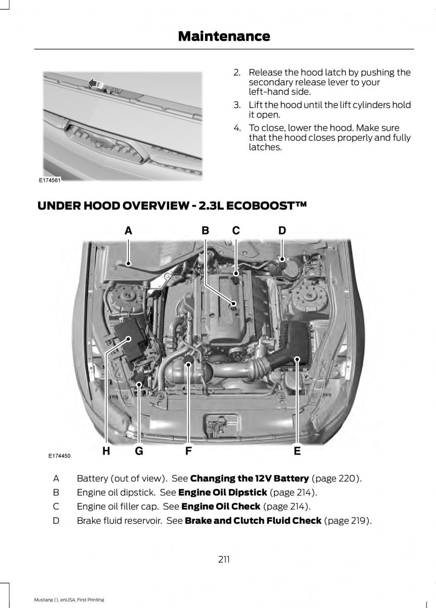 Ford Mustang VI 6 owners manual / page 214