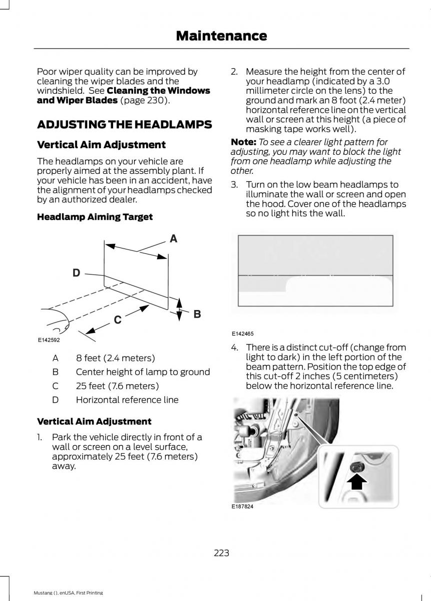 Ford Mustang VI 6 owners manual / page 226