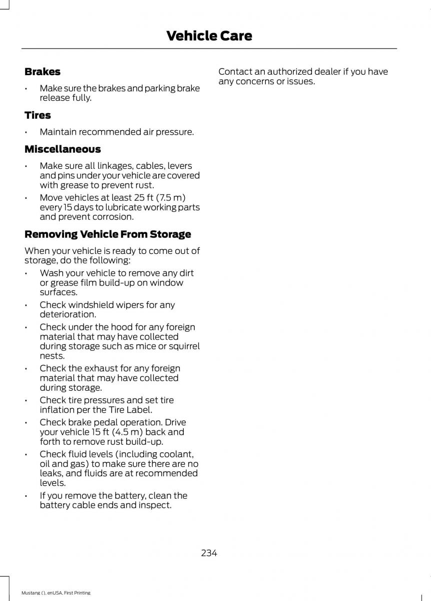 Ford Mustang VI 6 owners manual / page 237