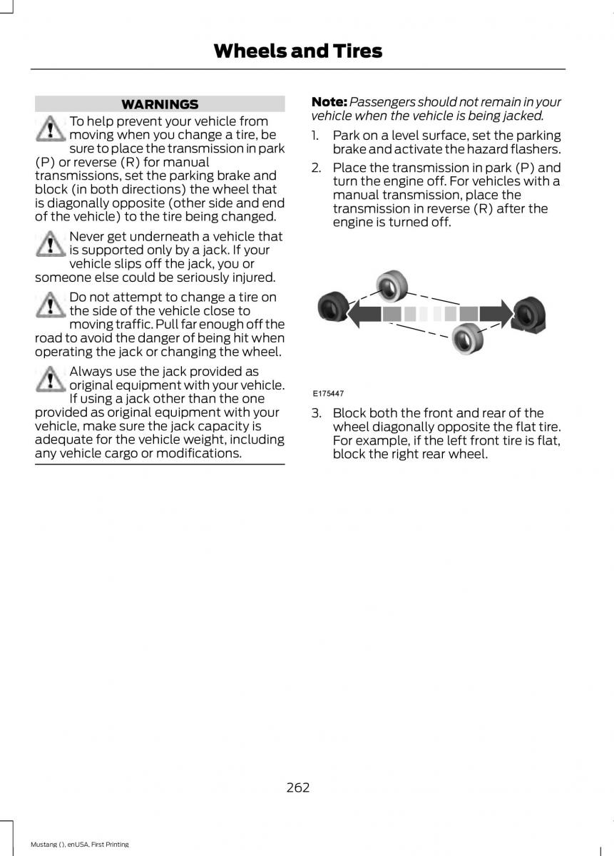 Ford Mustang VI 6 owners manual / page 265