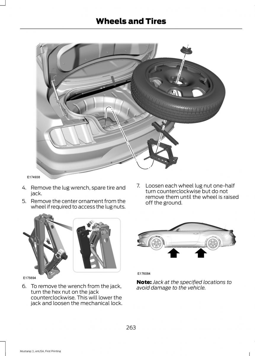 Ford Mustang VI 6 owners manual / page 266