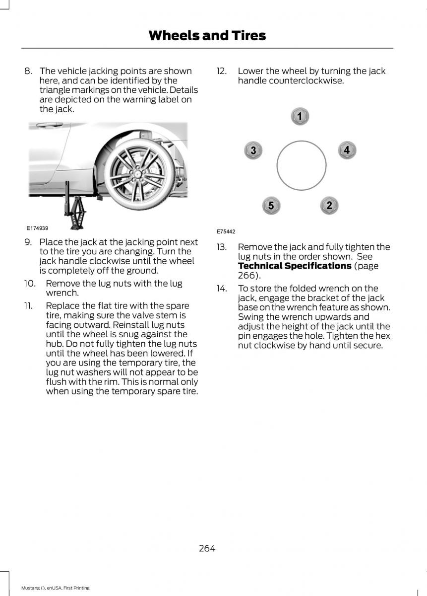 Ford Mustang VI 6 owners manual / page 267