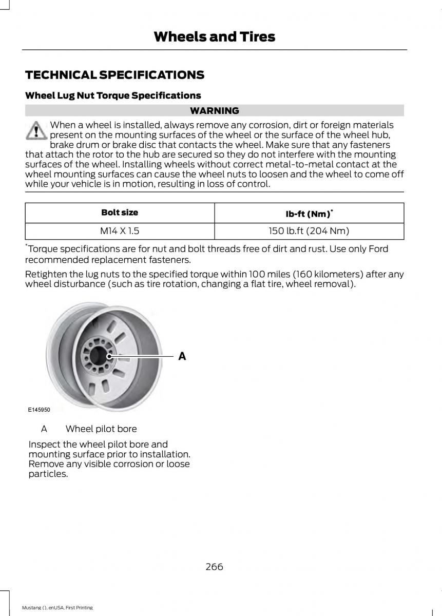 Ford Mustang VI 6 owners manual / page 269