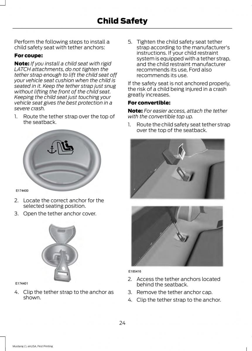 Ford Mustang VI 6 owners manual / page 27