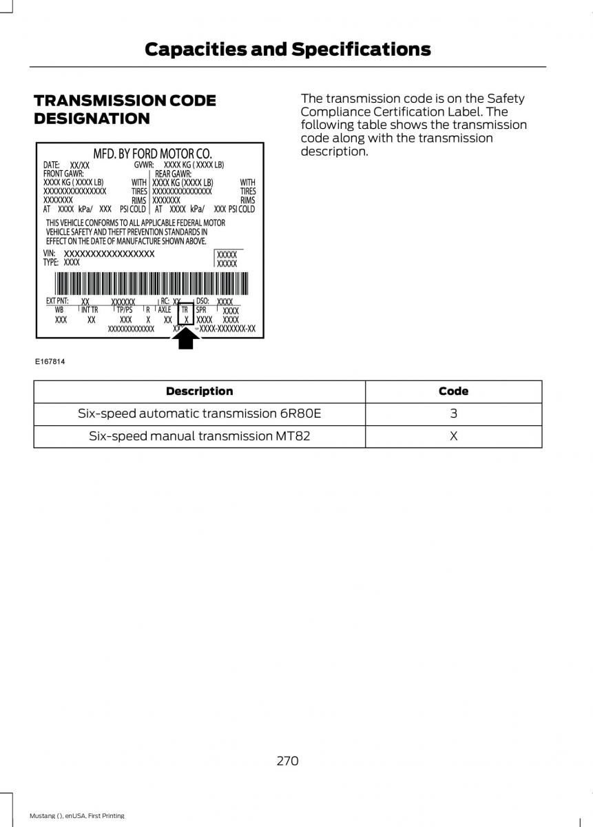 Ford Mustang VI 6 owners manual / page 273