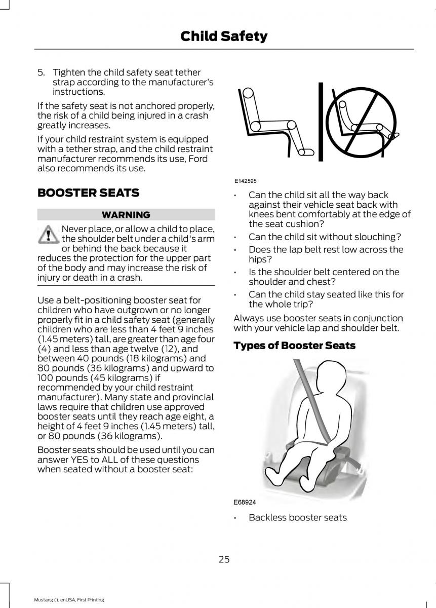 Ford Mustang VI 6 owners manual / page 28