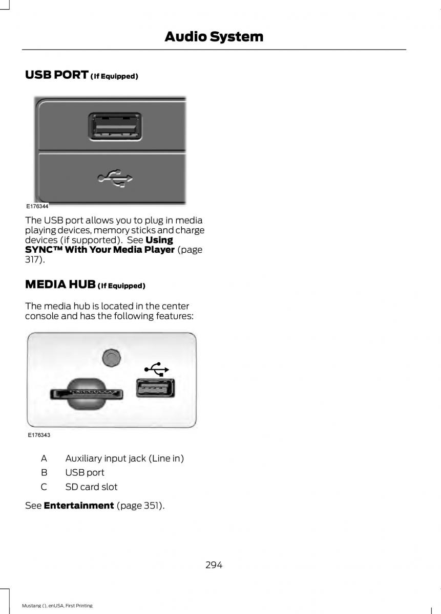 Ford Mustang VI 6 owners manual / page 297