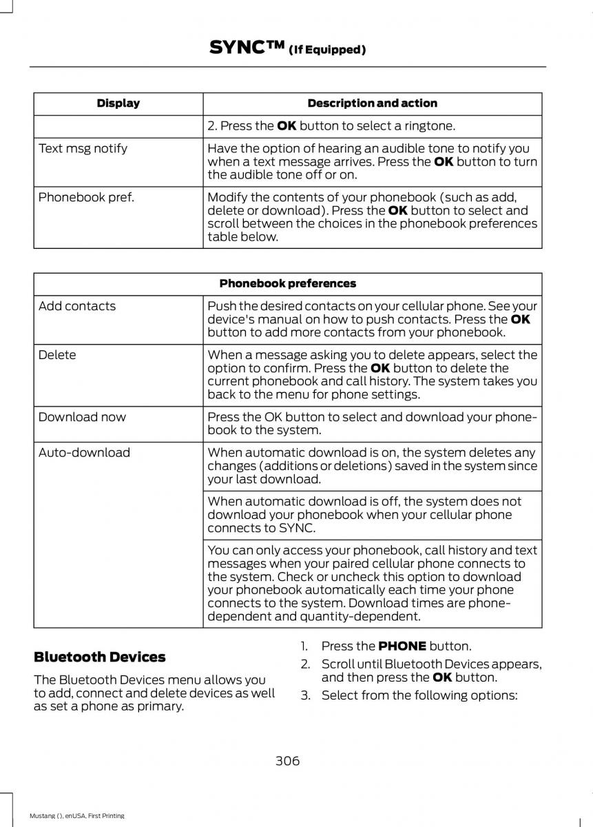 Ford Mustang VI 6 owners manual / page 309