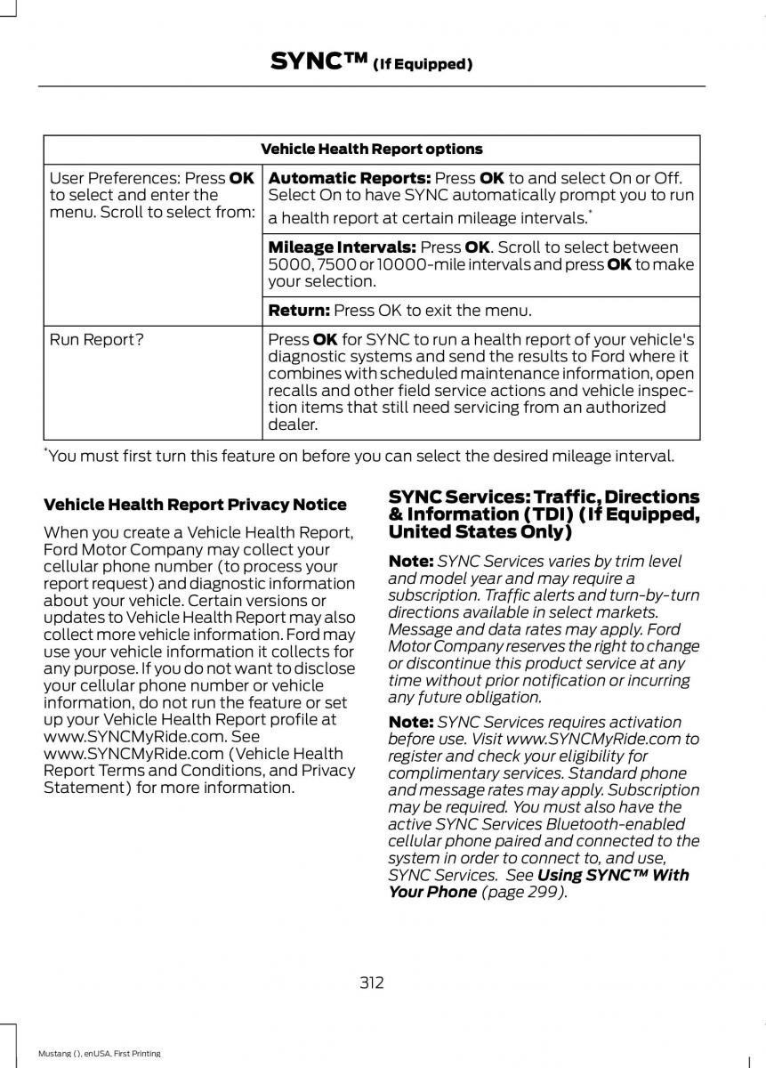 Ford Mustang VI 6 owners manual / page 315