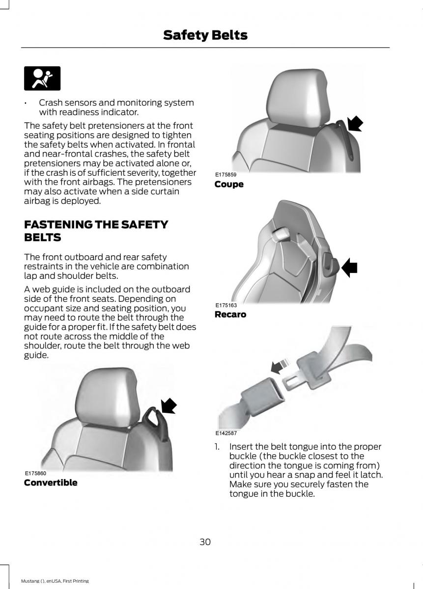 Ford Mustang VI 6 owners manual / page 33