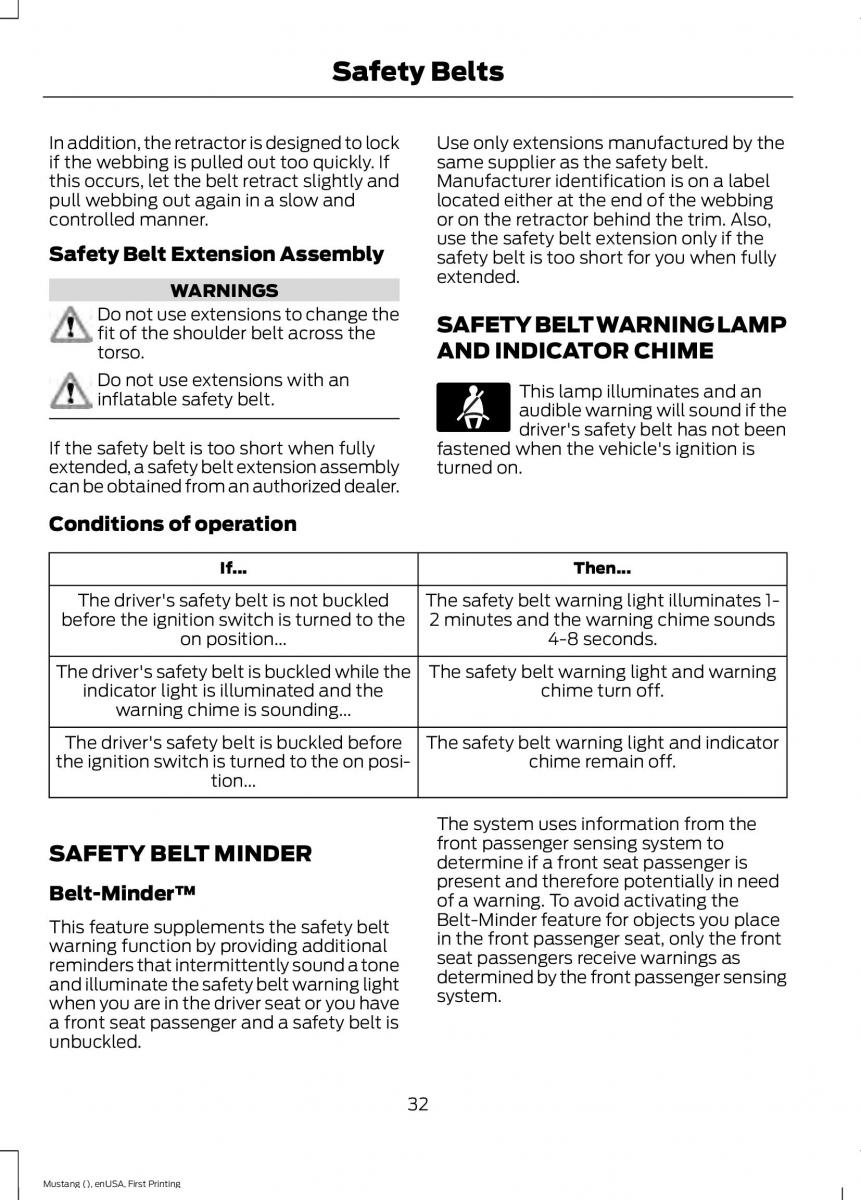 Ford Mustang VI 6 owners manual / page 35