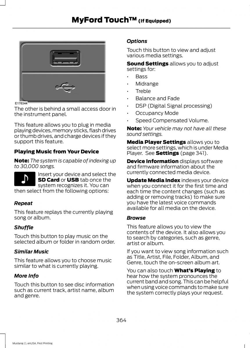 Ford Mustang VI 6 owners manual / page 367