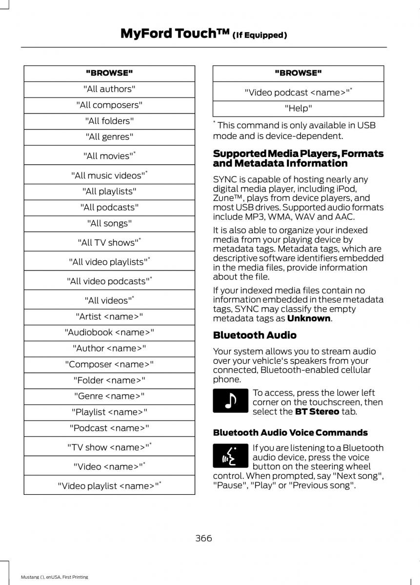 Ford Mustang VI 6 owners manual / page 369