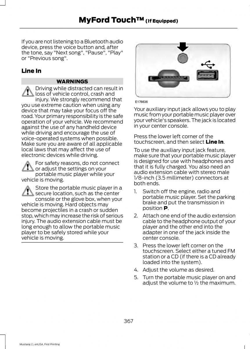 Ford Mustang VI 6 owners manual / page 370