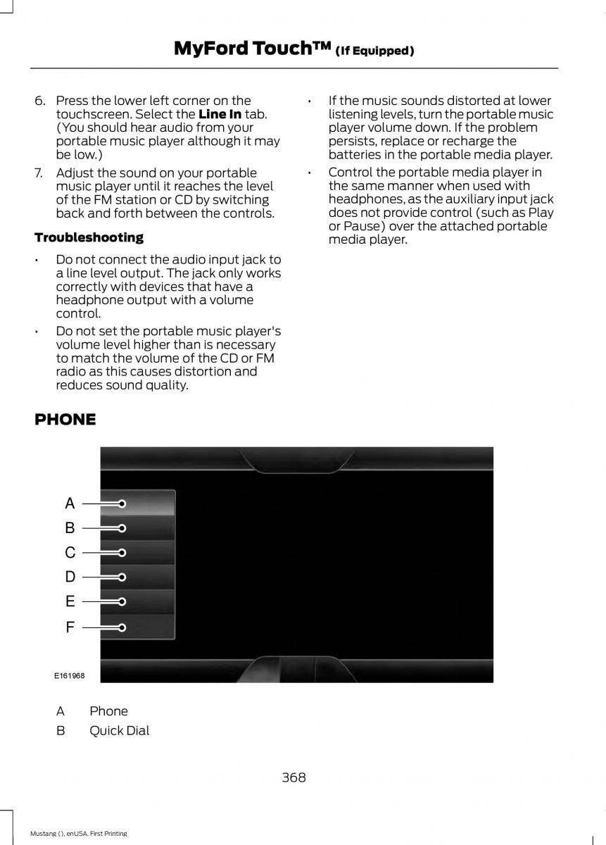 Ford Mustang VI 6 owners manual / page 371