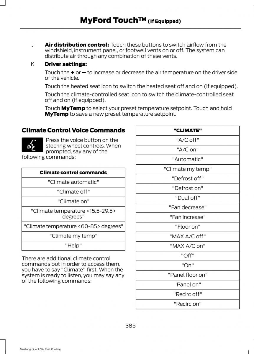 Ford Mustang VI 6 owners manual / page 388