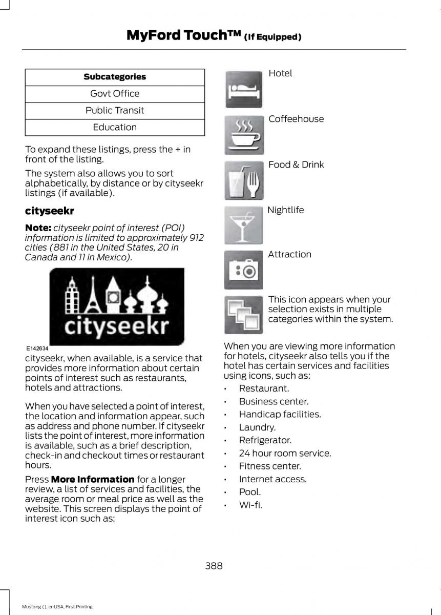 Ford Mustang VI 6 owners manual / page 391