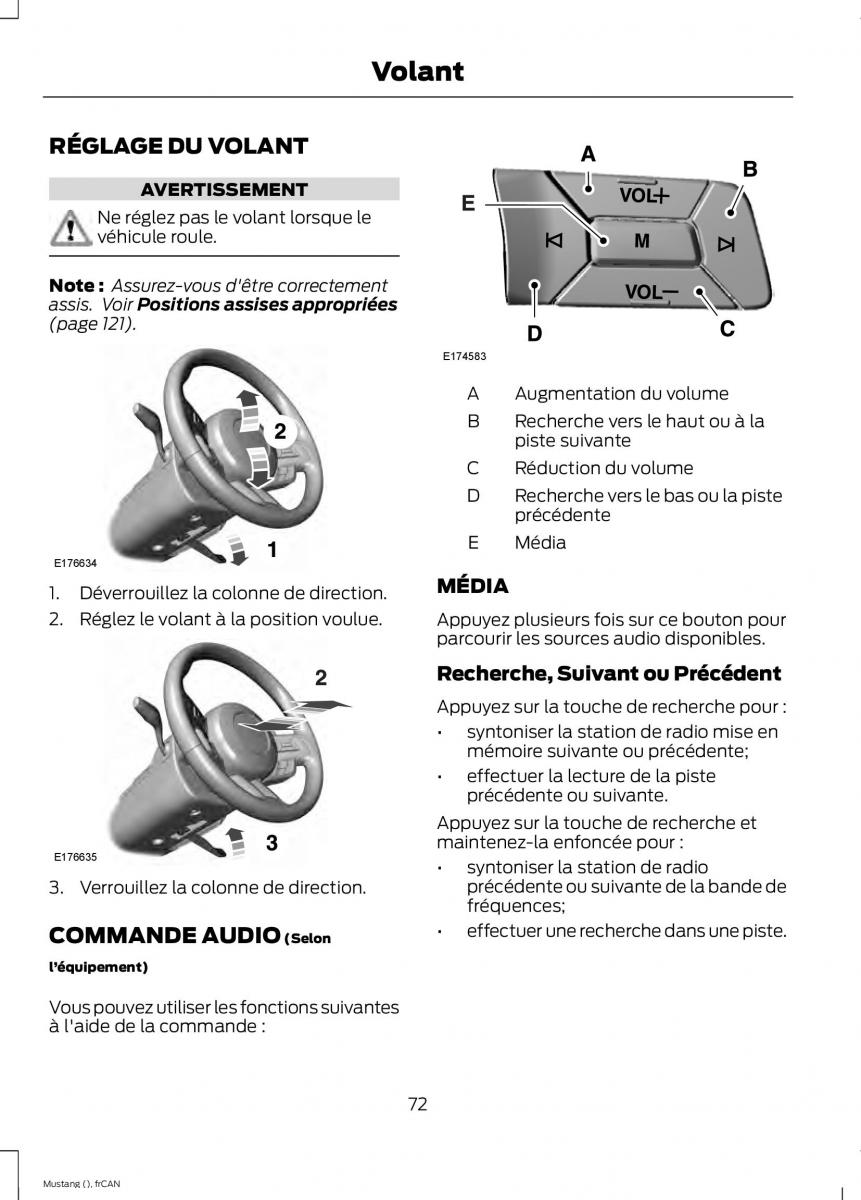 Ford Mustang VI 6 manuel du proprietaire / page 75