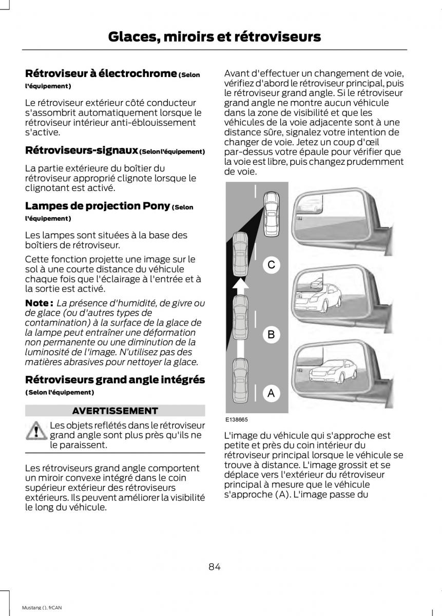 Ford Mustang VI 6 manuel du proprietaire / page 87