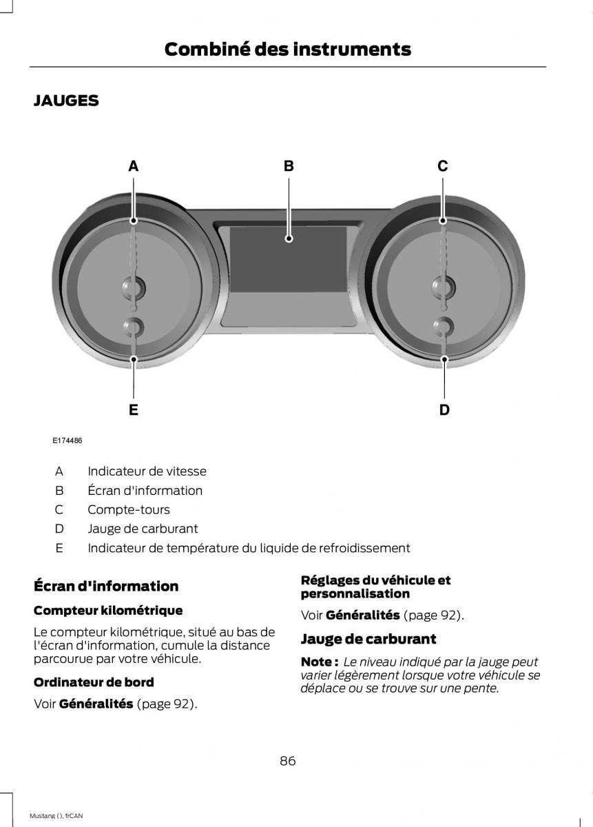 Ford Mustang VI 6 manuel du proprietaire / page 89