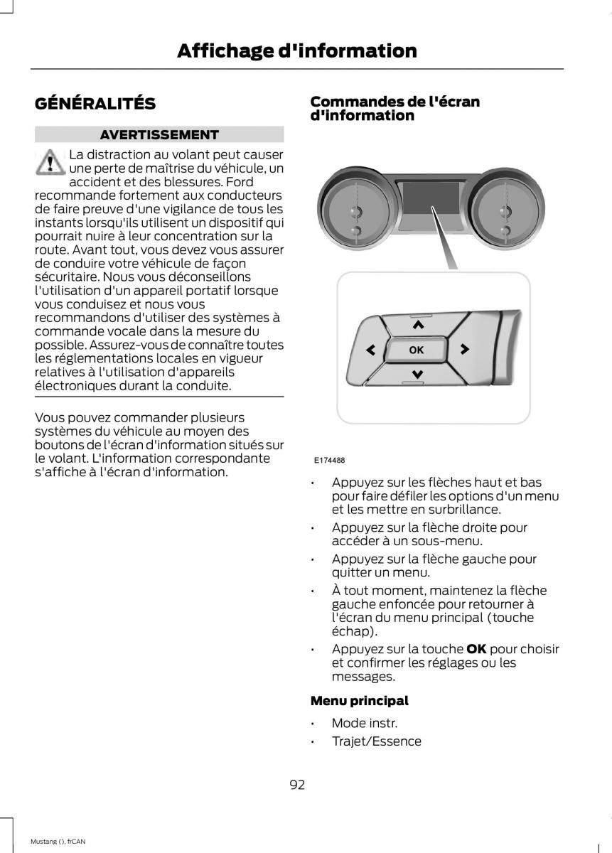 Ford Mustang VI 6 manuel du proprietaire / page 95