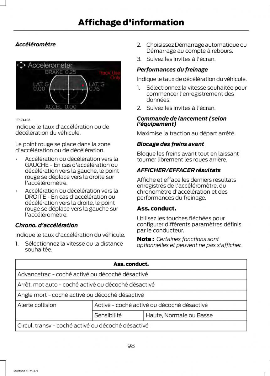 Ford Mustang VI 6 manuel du proprietaire / page 101