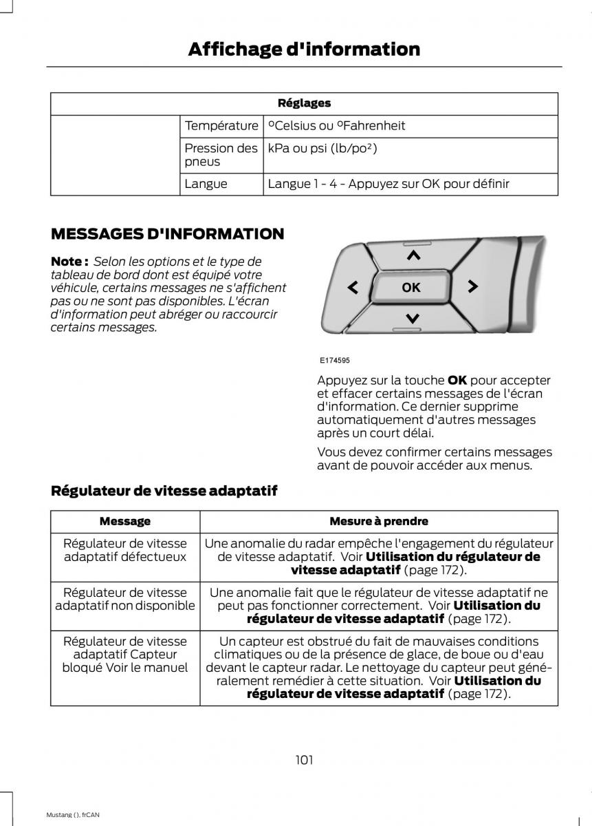 Ford Mustang VI 6 manuel du proprietaire / page 104