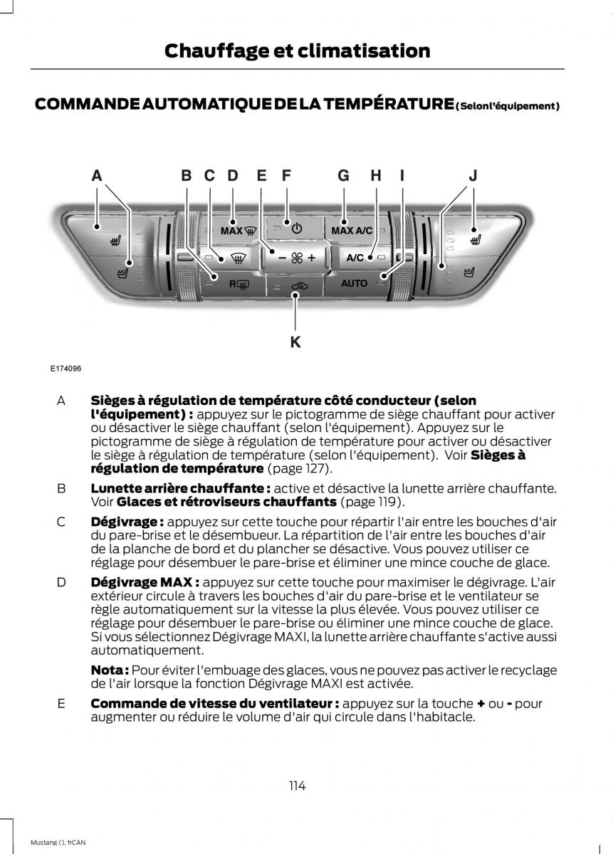 Ford Mustang VI 6 manuel du proprietaire / page 117