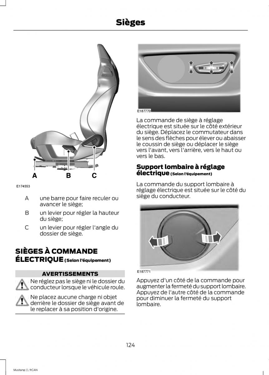 Ford Mustang VI 6 manuel du proprietaire / page 127