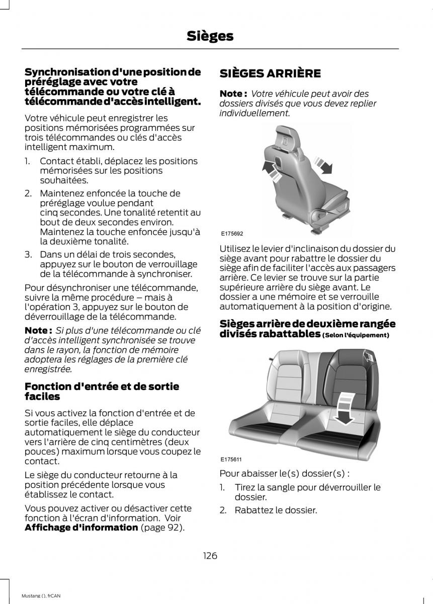 Ford Mustang VI 6 manuel du proprietaire / page 129