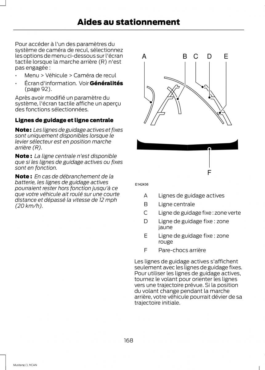 Ford Mustang VI 6 manuel du proprietaire / page 171