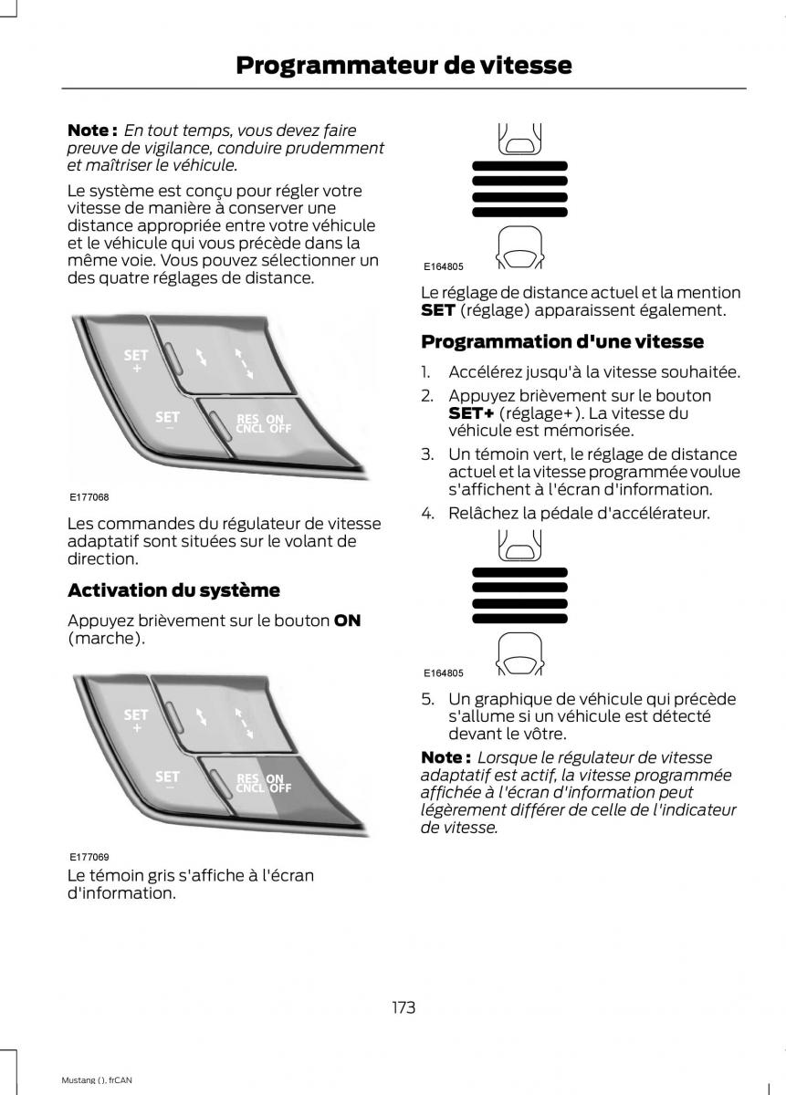 Ford Mustang VI 6 manuel du proprietaire / page 176