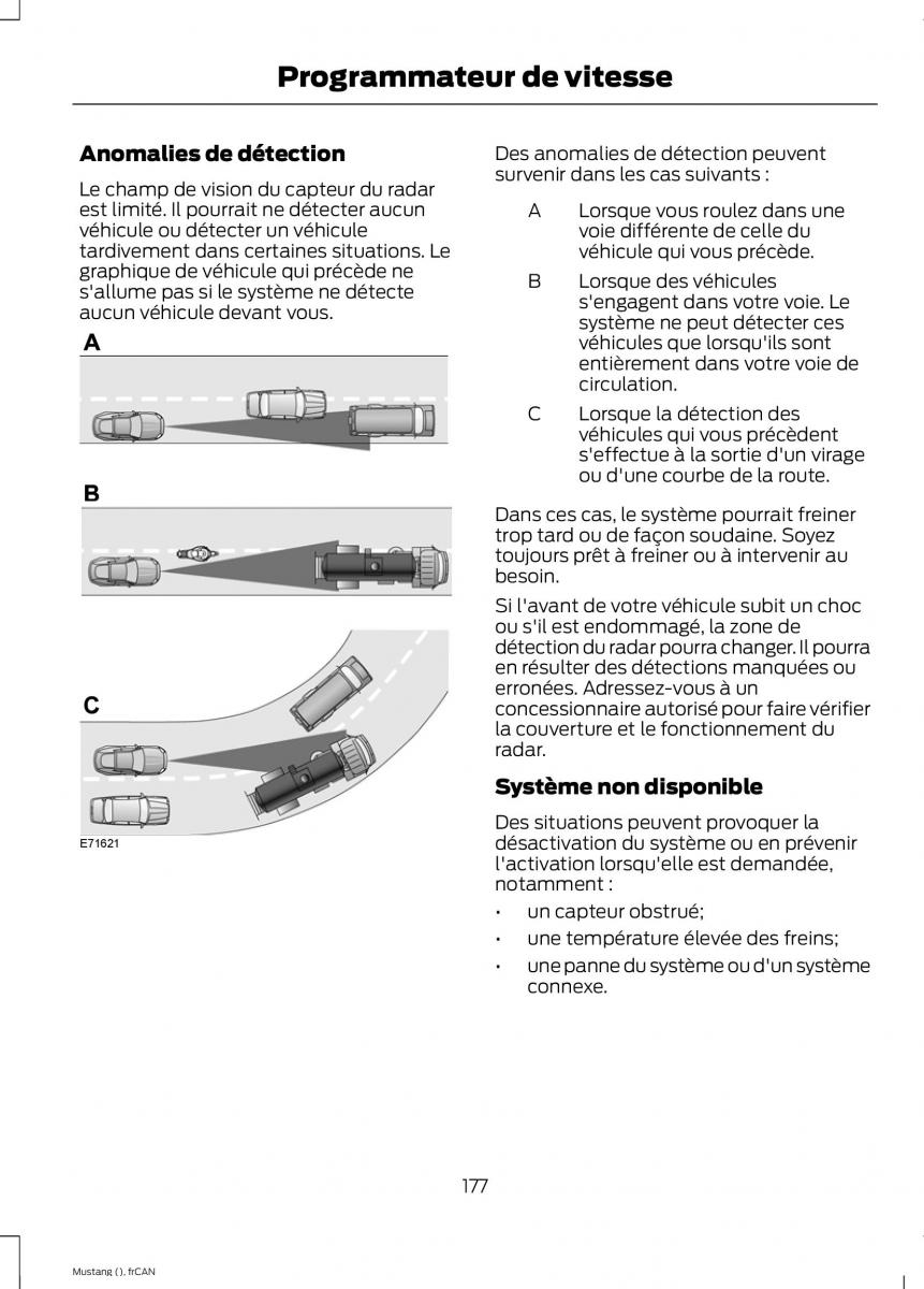 Ford Mustang VI 6 manuel du proprietaire / page 180