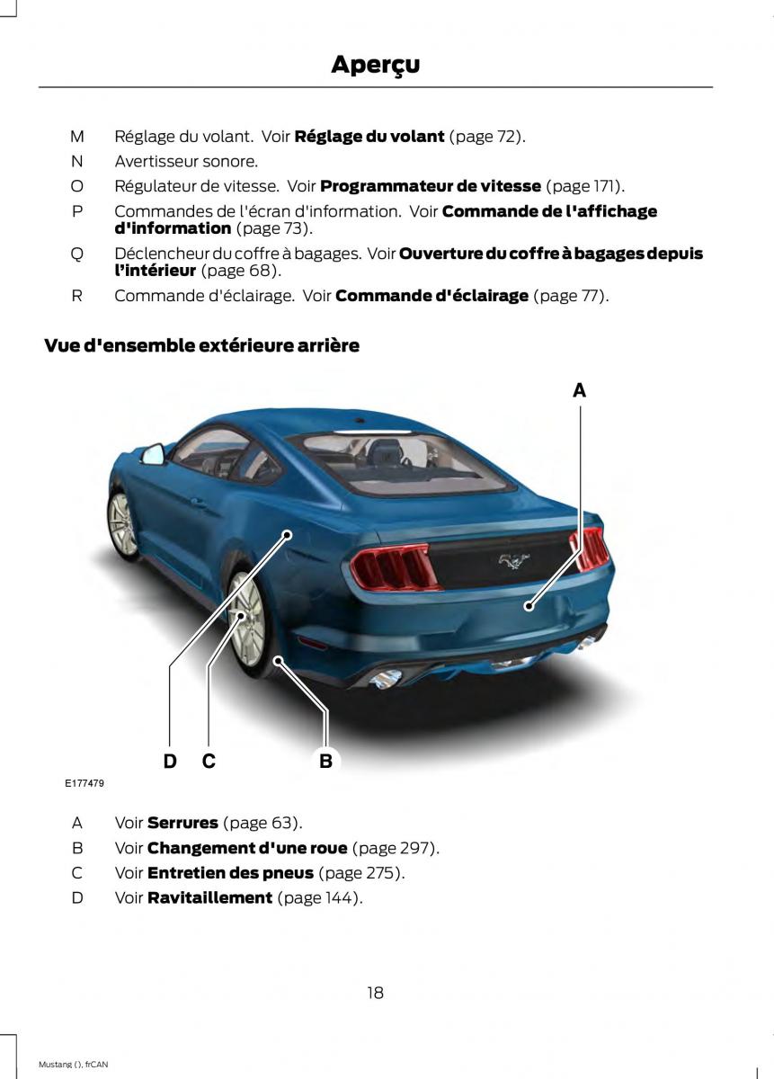 Ford Mustang VI 6 manuel du proprietaire / page 21