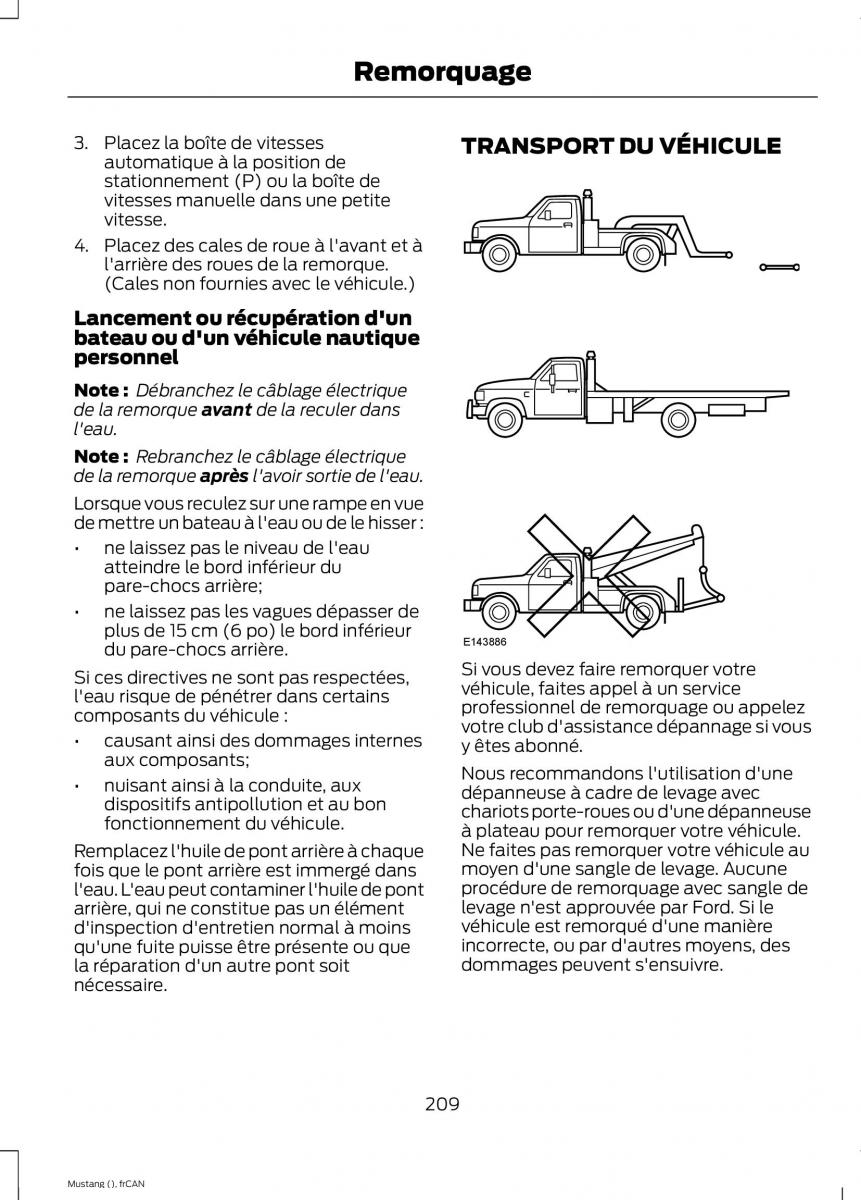 Ford Mustang VI 6 manuel du proprietaire / page 212