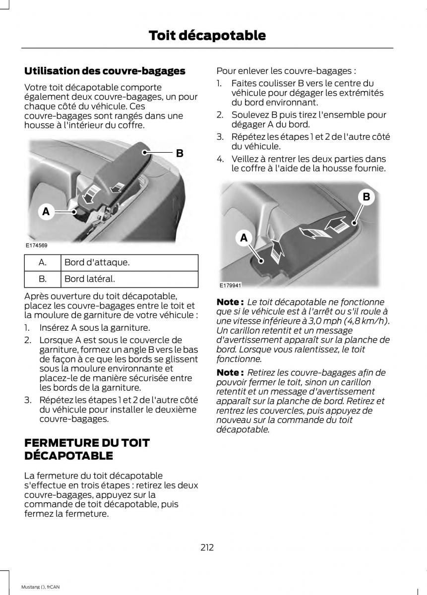 Ford Mustang VI 6 manuel du proprietaire / page 215