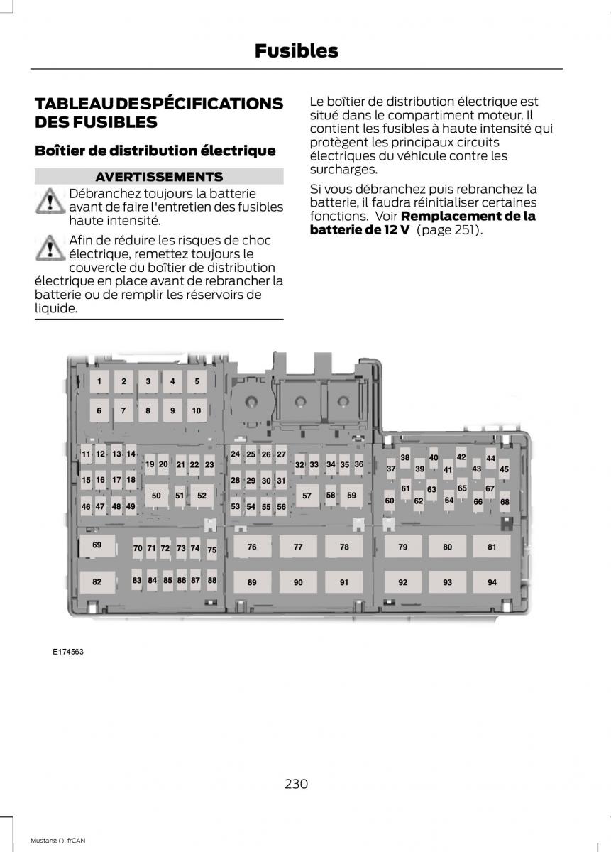 Ford Mustang VI 6 manuel du proprietaire / page 233