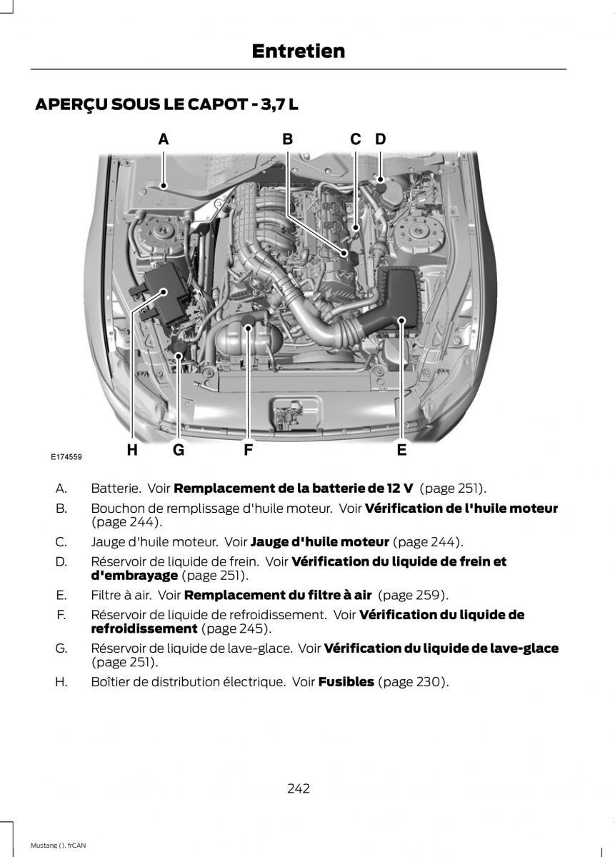 Ford Mustang VI 6 manuel du proprietaire / page 245