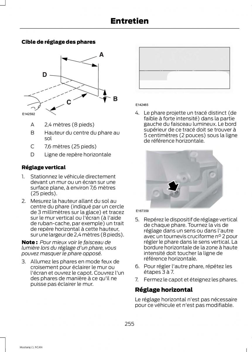 Ford Mustang VI 6 manuel du proprietaire / page 258