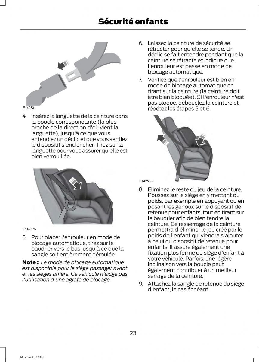 Ford Mustang VI 6 manuel du proprietaire / page 26