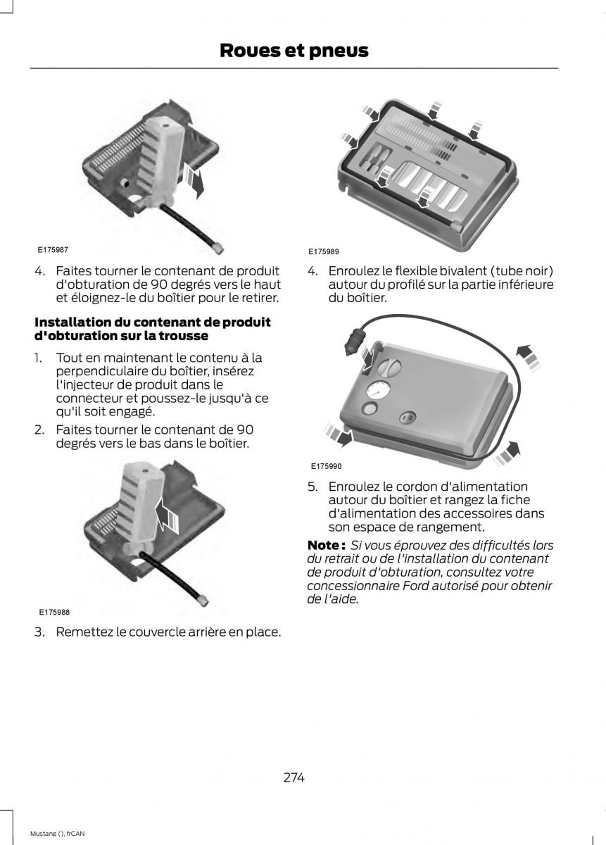 Ford Mustang VI 6 manuel du proprietaire / page 277