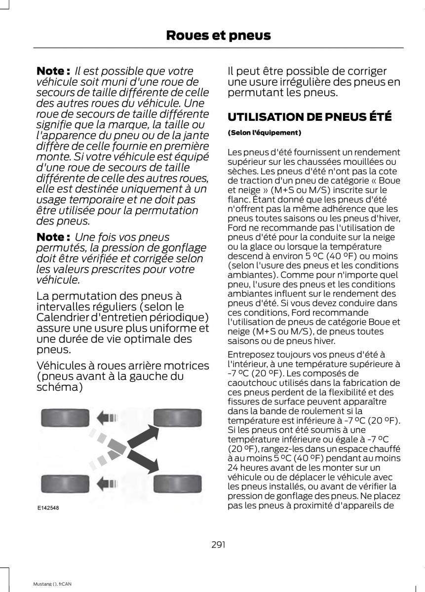 Ford Mustang VI 6 manuel du proprietaire / page 294