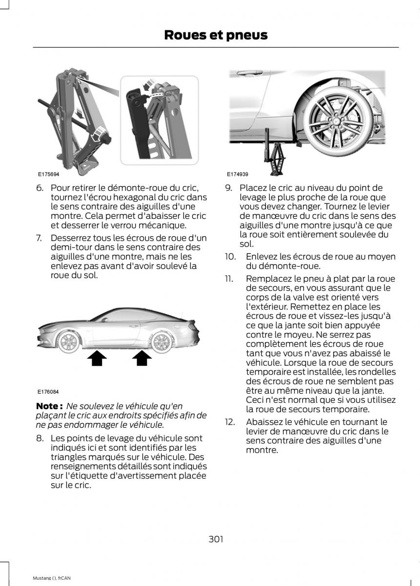 Ford Mustang VI 6 manuel du proprietaire / page 304