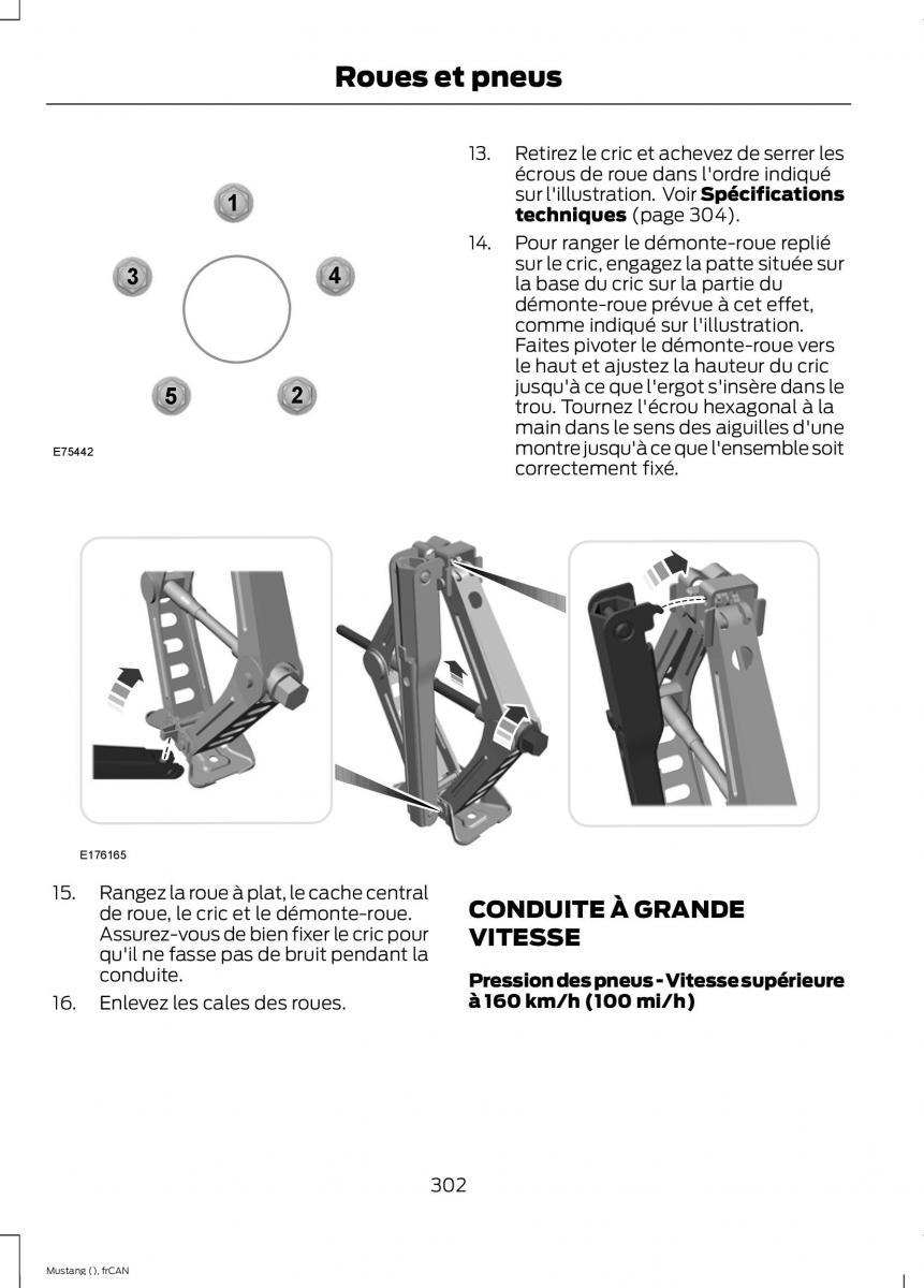 Ford Mustang VI 6 manuel du proprietaire / page 305