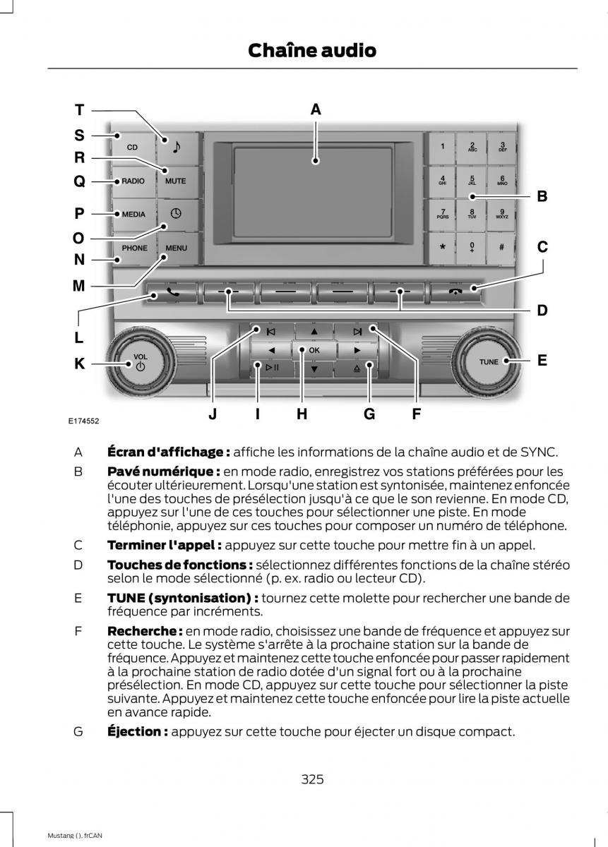 Ford Mustang VI 6 manuel du proprietaire / page 328