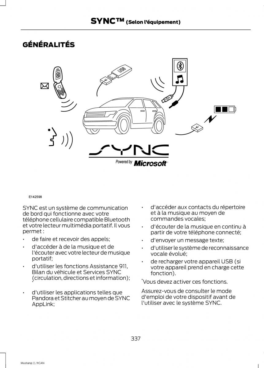 Ford Mustang VI 6 manuel du proprietaire / page 340