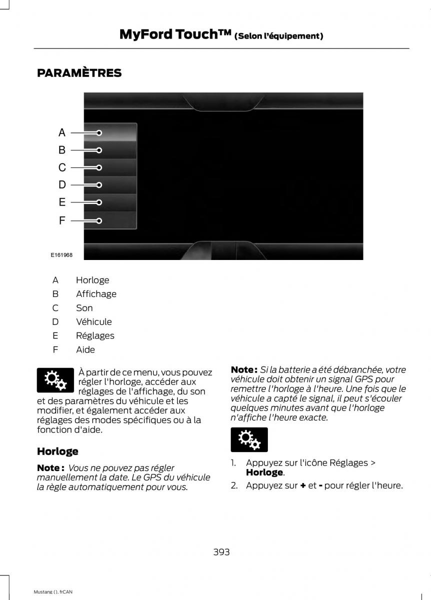 Ford Mustang VI 6 manuel du proprietaire / page 396