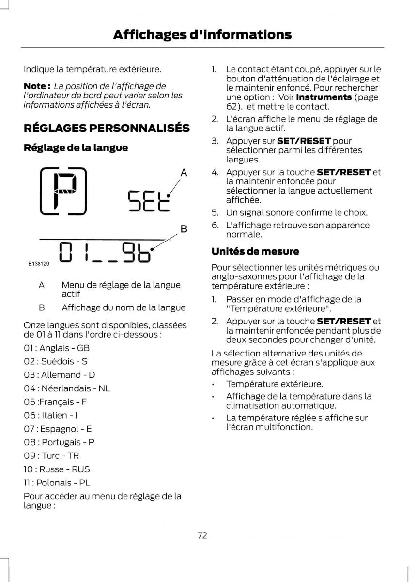 Ford Ranger III 3 manuel du proprietaire / page 74