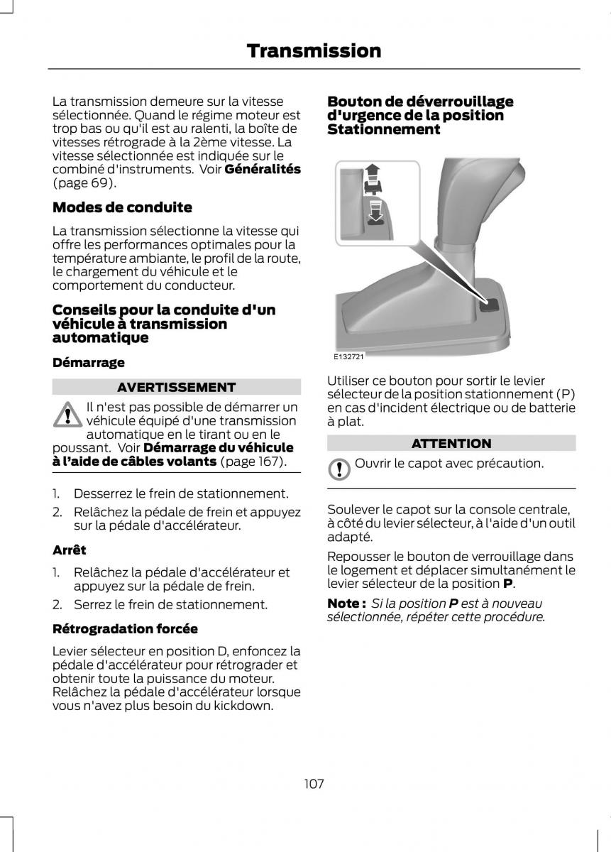 Ford Ranger III 3 manuel du proprietaire / page 109