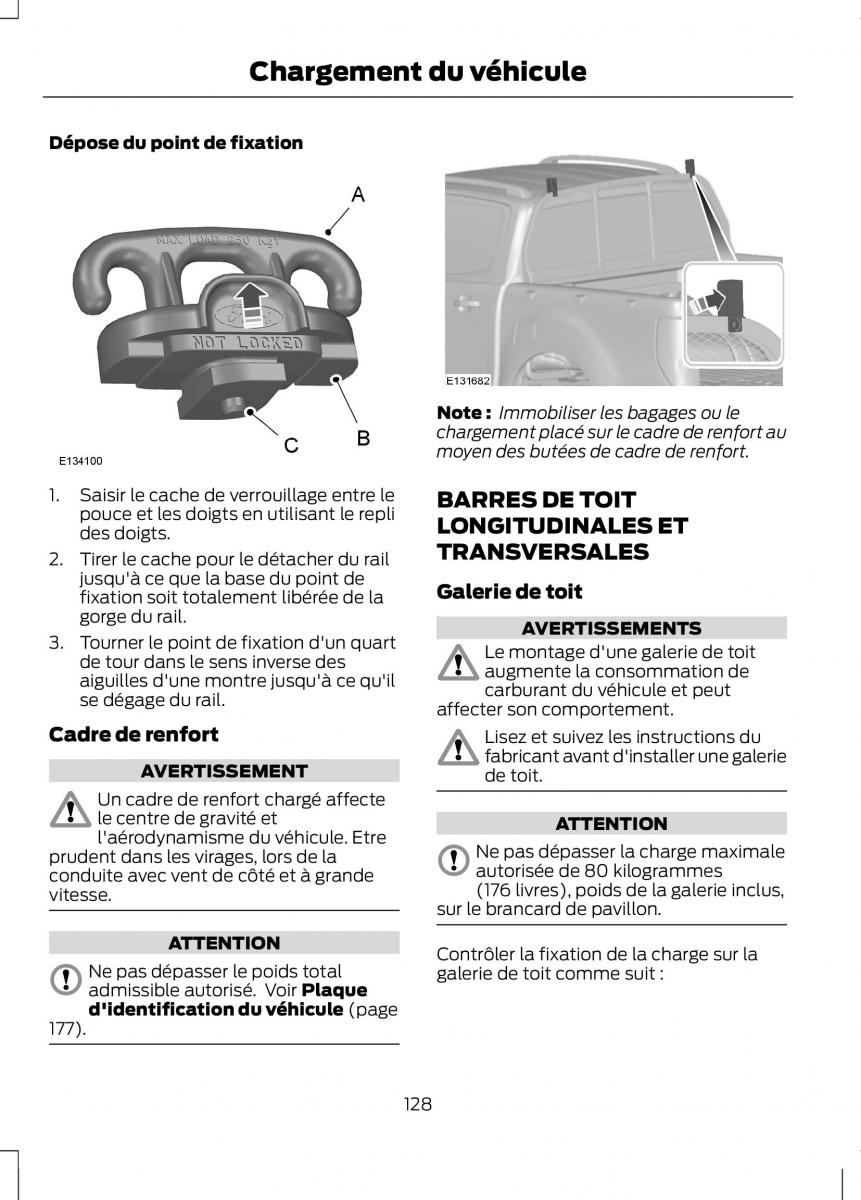 Ford Ranger III 3 manuel du proprietaire / page 130